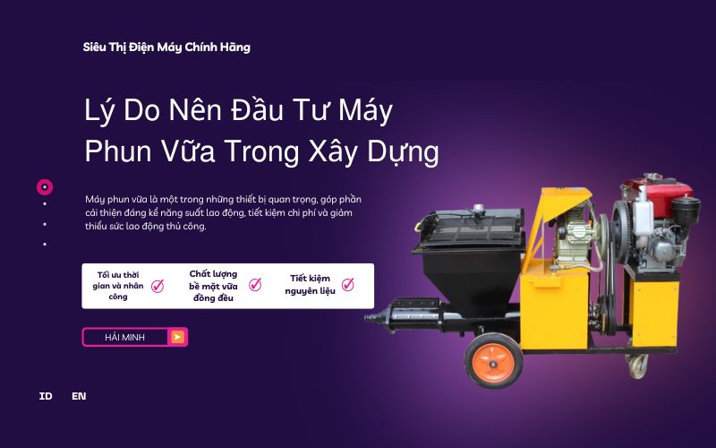 Lý Do Nên Đầu Tư Máy Phun Vữa Trong Xây Dựng
