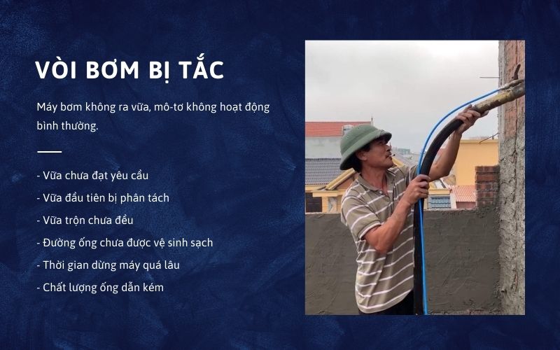 Vòi bơm bị tắc