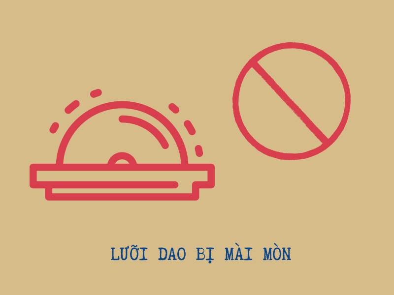 Lưỡi dao bị mài mòn