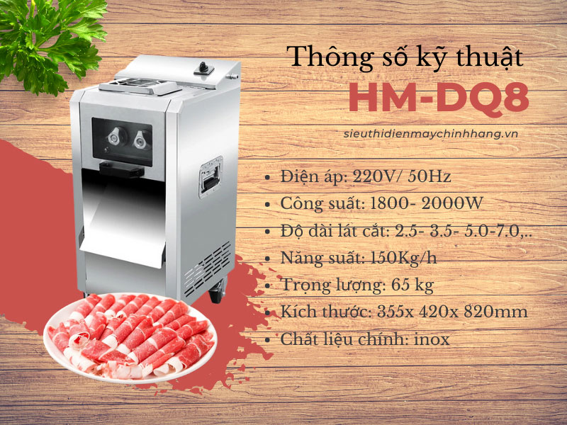Máy thái thịt công nghiệp HM-DQ8
