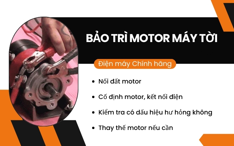 Bảo trì motor máy tời