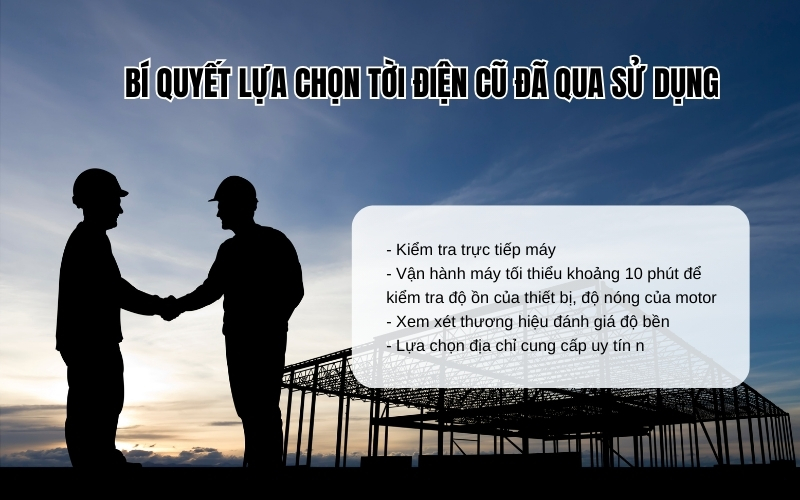 Bí quyết lựa chọn tời điện cũ đã qua sử dụng