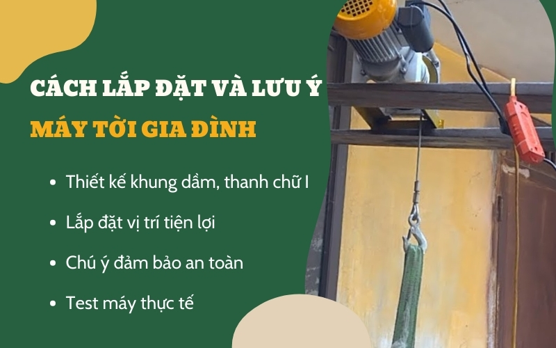 Cách lắp đặt và lưu ý máy tời gia đình