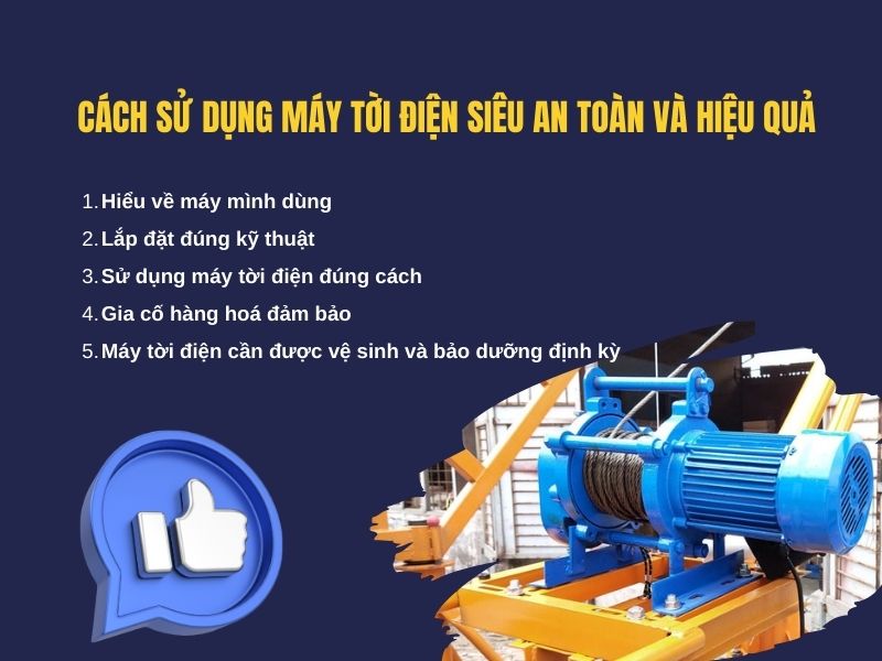 Cách sử dụng máy tời điện siêu an toàn và hiệu quả