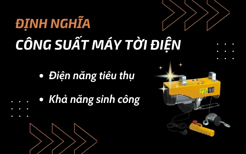 Định nghĩa công suất tời điện