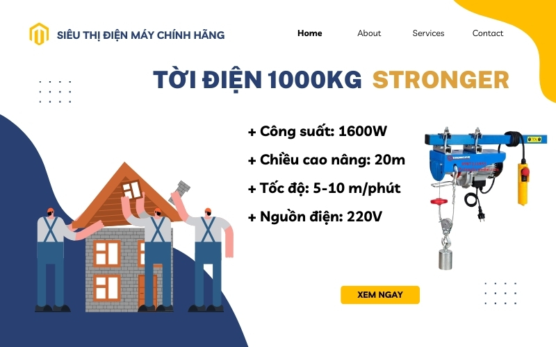 Giới thiệu máy tời điện Stronger 1000kg