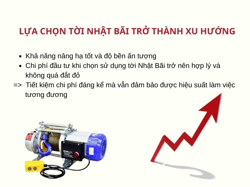 Lựa chọn tời Nhật Bãi trở thành xu hướng