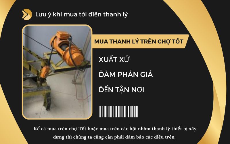 Lưu ý khi mua tời thanh lý trên chợ tốt
