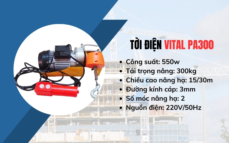 Máy tời Vital PA300