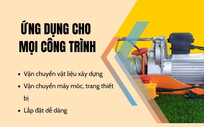 Máy tời điện B300 - ứng dụng cho mọi công trình