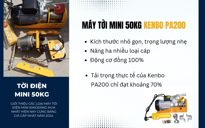 Máy tời mini 50kg Kenbo PA200
