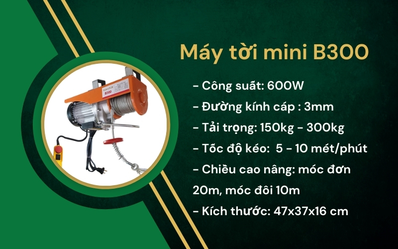 Máy tời mini B300