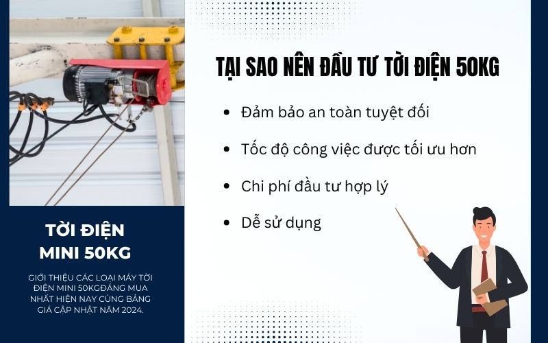 Tại sao nên đầu tư tời điện 50kg