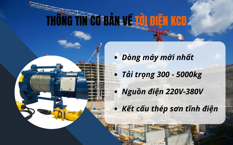 Thông tin cơ bản về tời điện KCD