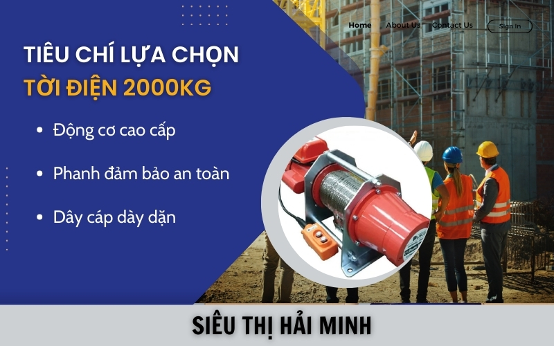 Tiêu chí lựa chọn máy tời 2000kg