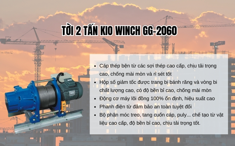 Tời 2 tấn kio winch gg-2060