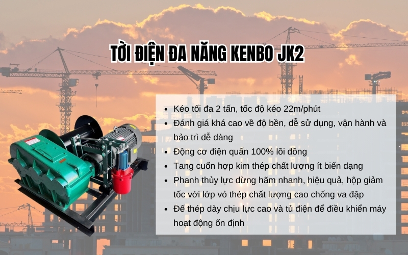 Tời điện đa năng Kenbo JK2
