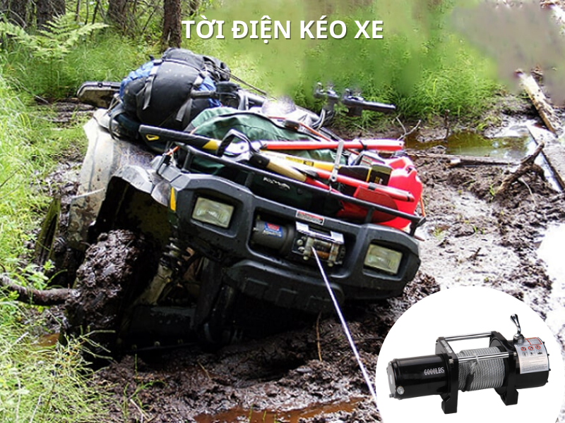 Tời điện kéo xe