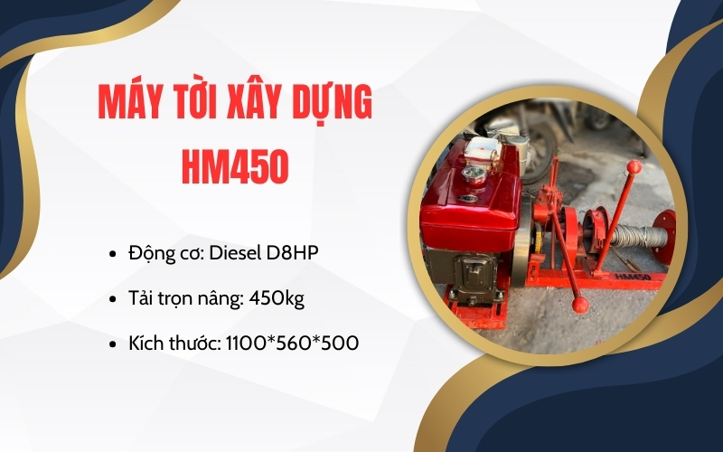 Tời điện xây dựng HM450