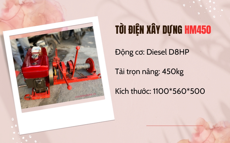 Tời điện xây dựng HM450