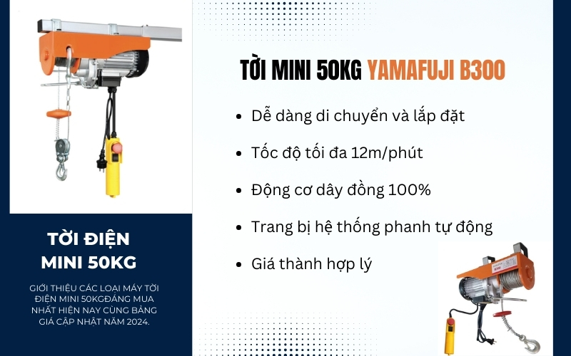 Tời mini 50kg Yamafuji B300