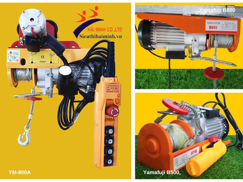 máy tời điện được khuyên dùng để nâng hạ vật liệu tải trọng 500kg