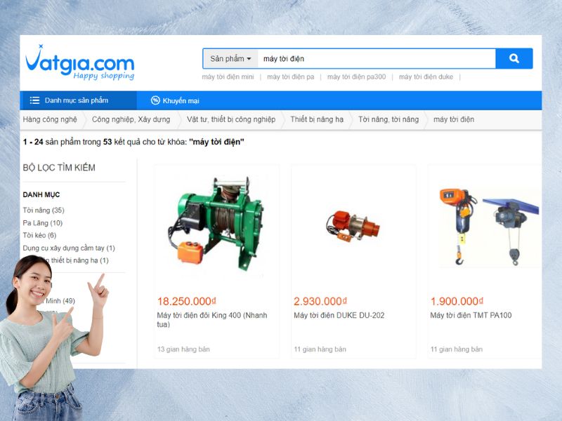 Vatgia.com cung cấp đa dạng các loại máy tời điện giá tốt thanh lý tại Hà Nội