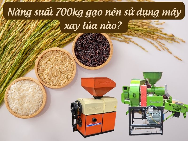 Năng suất 700kg gạo nên sử dụng máy xay xát nào?
