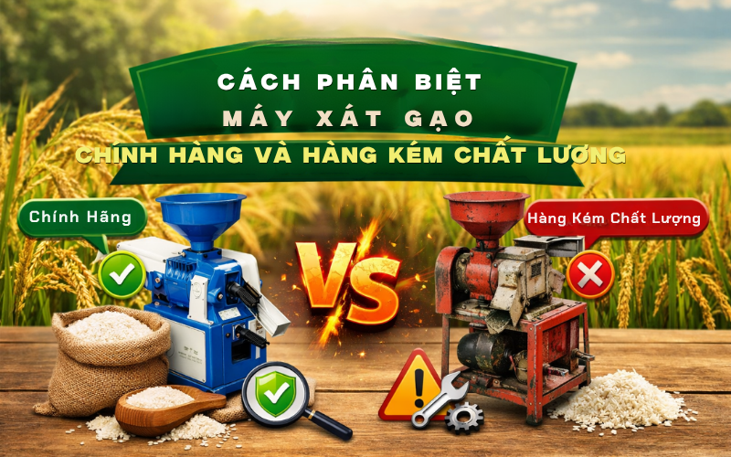 Cách Phân Biệt Máy Xát Gạo Chính Hãng Và Hàng Kém Chất Lượng