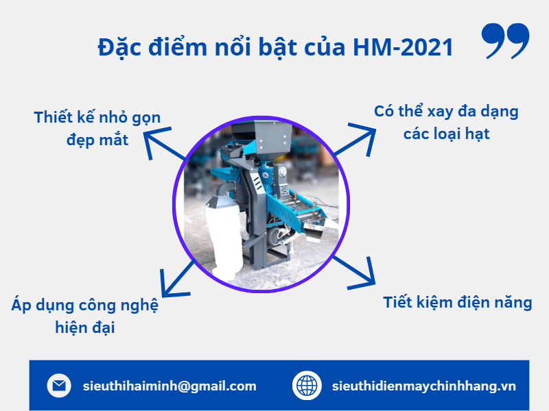 Đặc điểm nổi bật của máy xát gạo Thái Lan HM-2021