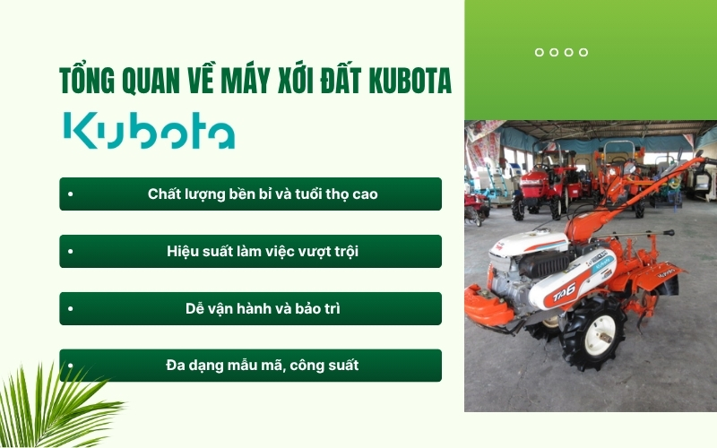 Tổng quan về Máy xới đất Kubota