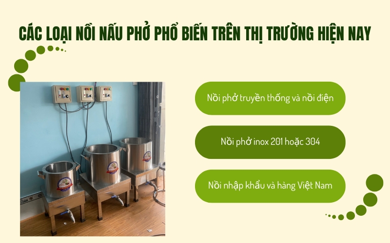 Các loại nồi nấu phở phổ biến trên thị trường hiện nay