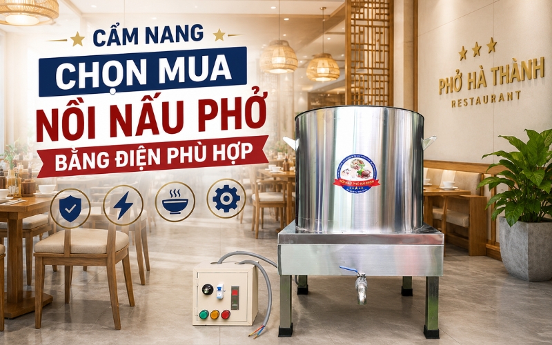 Cẩm nang chọn mua nồi nấu phở bằng điện phù hợp