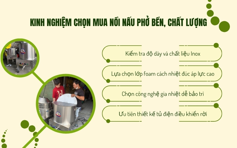 Kinh nghiệm chọn mua nồi nấu phở bền, chất lượng