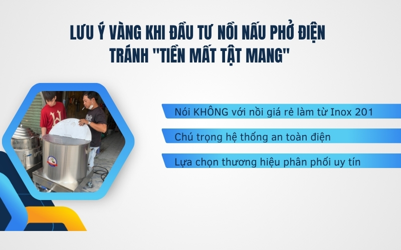 Lưu ý vàng khi đầu tư nồi nấu phở điện tránh 