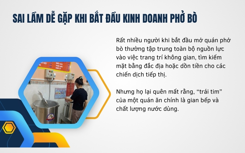 Sai lầm dễ gặp khi bắt đầu kinh doanh phở bò