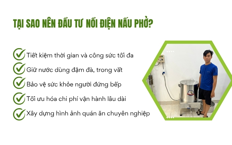 Tại sao nên đầu tư nồi điện nấu phở?