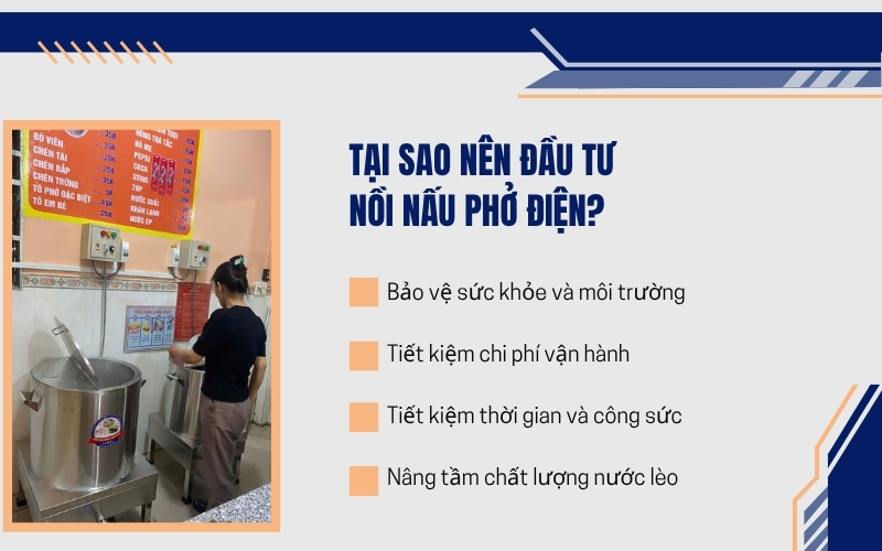 Tại sao nên đầu tư nồi nấu phở điện?