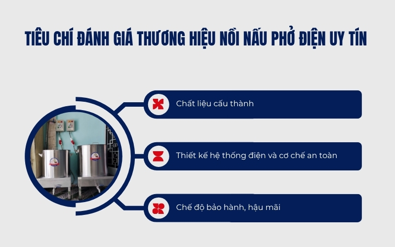 Tiêu chí đánh giá thương hiệu nồi nấu phở điện uy tín