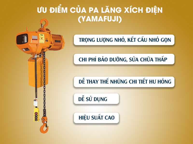 ưu điểm của pa lăng xích điện Yamafuji