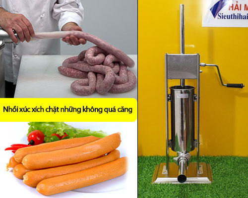 sử dụng máy nhồi xúc xích cho thành phẩm đều đẹp mắt