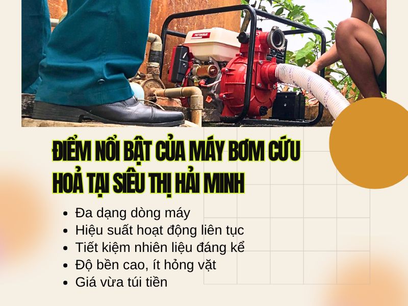 Điểm nổi bật của máy bơm cứu hoả tại siêu thị Hải Minh