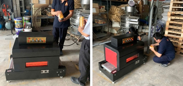 Máy rút màng co chai HM 350×400