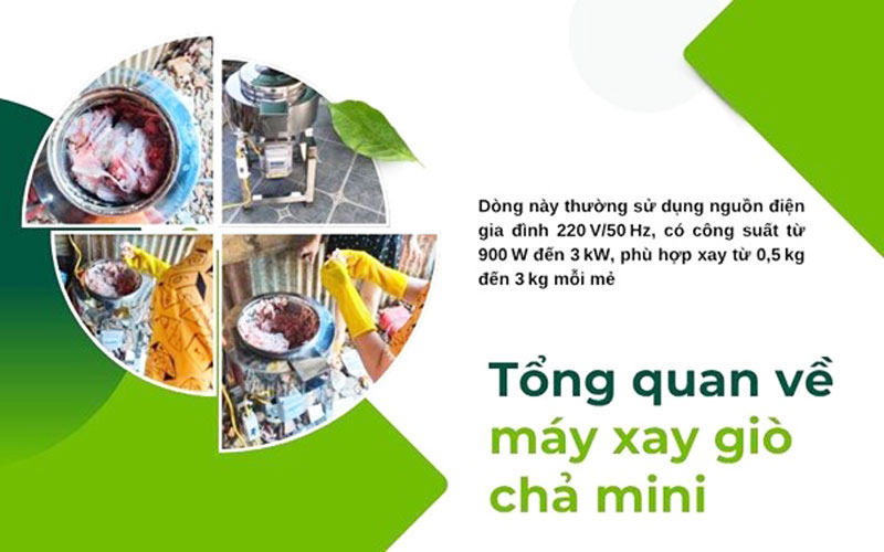 Tổng quan về máy xay giò chả mini
