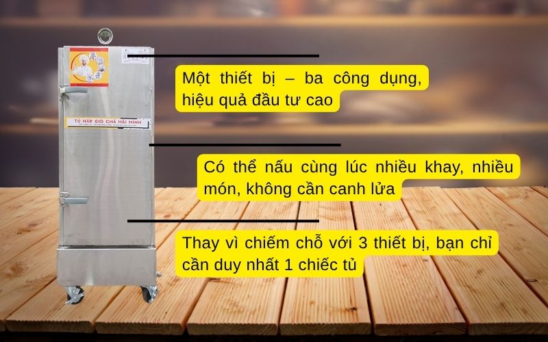 Tủ hấp đa năng 3in1 – Tiện lợi gấp ba lần