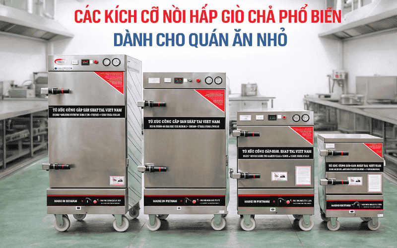 Các Kích Cỡ Nồi Hấp Giò Chả Phổ Biến Dành Cho Quán Ăn Nhỏ