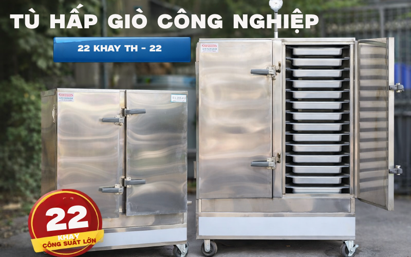 Tủ Hấp Giò Công Nghiệp 22 Khay Th-22 (Inox 304)